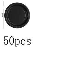100/50/40/30/20/10 chiếc đĩa giấy tròn màu đen dày 9 inch/7 inch, thích hợp cho việc làm bánh tại nhà, phục vụ bánh ngọt, món tráng miệng nhà hàng, dã ngoại, tiệc tùng, tiệc nướng BBQ, sinh nhật, cắm trại ngoài trời. - màu đen - Xem 22