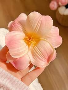 4 piezas Pinzas para el cabello con flores de hibisco estilo bohemio, adecuadas para niñas, pinzas para el cabello con flores grandes, accesorios para el cabello para fiestas en la playa de Hawái - Multicolor - Ver 3
