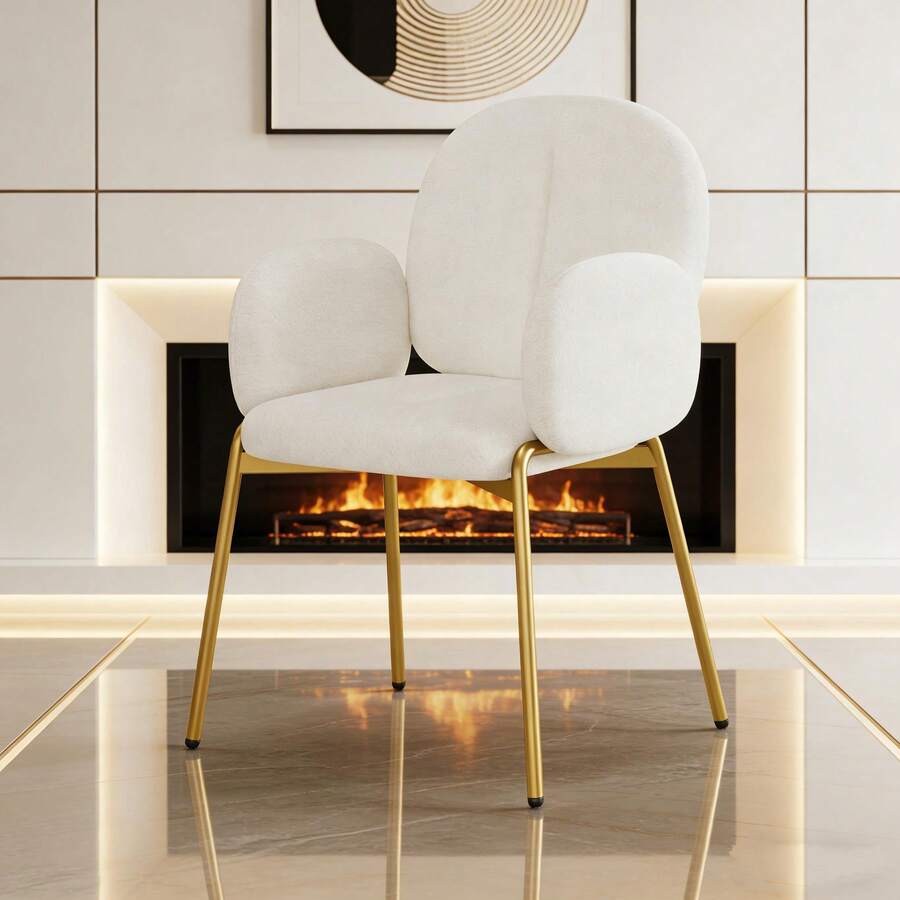 Dining Chairs - Beige + Teddy-1 - View 1