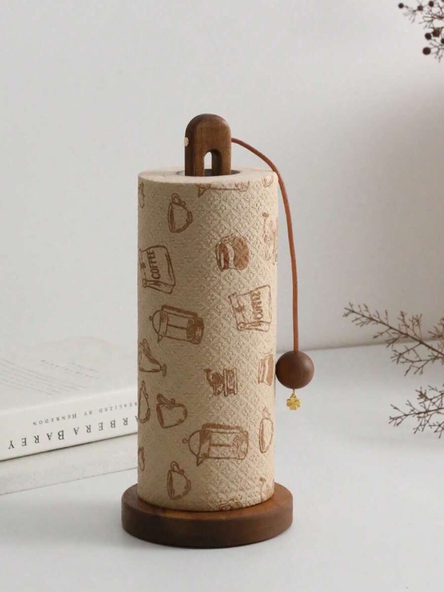 1/2 chiếc giá đựng giấy vệ sinh bằng gỗ hồng mộc, kiểu để bàn, giá đựng cuộn giấy vệ sinh, hộp đựng giấy vệ sinh dạng đứng, thích hợp cho nhà bếp và phòng tắm. - Nhiều màu - Xem 1