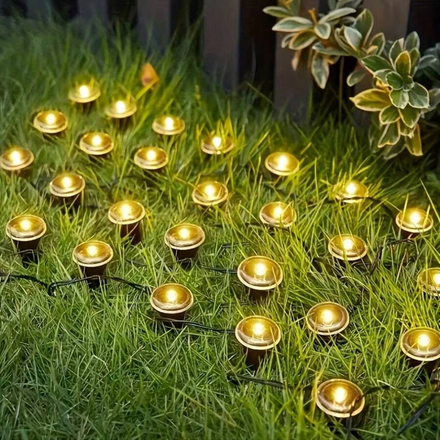 AMILL 30Pcs Solar Ground Lights Outdoor LED Pathway Lights IP44 Waterproof Solar Street Lamp Auto On/Off Landscape Lighting For Garden Yard Lawn Villa Patio Decor - Nhiều màu - Xem 1