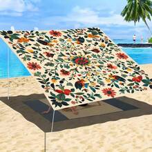 1 Piece Bohemian Floral Sunshade - Sunshade, Lightweight Polyester, Suitable For Beach, Camping, Garden, Picnic - Outdoor Adventure Sunshade (Excluding Poles) (Excluding Ropes) - 1PC - View 9