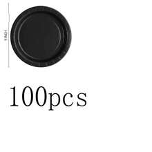 100/50/40/30/20/10 chiếc đĩa giấy tròn màu đen dày 9 inch/7 inch, thích hợp cho việc làm bánh tại nhà, phục vụ bánh ngọt, món tráng miệng nhà hàng, dã ngoại, tiệc tùng, tiệc nướng BBQ, sinh nhật, cắm trại ngoài trời. - màu đen - Xem 24