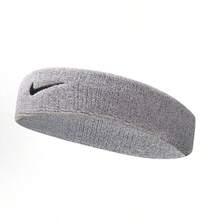 NIKE Premier Training Sport Headband - Thick, Soft, Cotton Blend, Moisture-Absolving - Light Grey - View 1