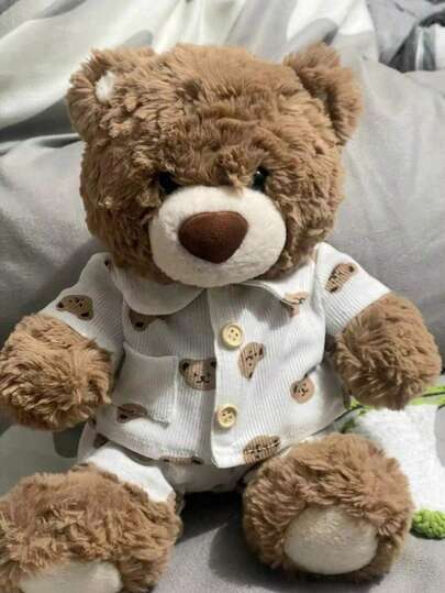 (Clothes Only) 28cm Labobo Doll Clothes Doll Clothes Barcelona Bear Clothes Cute Toy Bear Wearing Doll Clothes With Tail Hole For Labubu