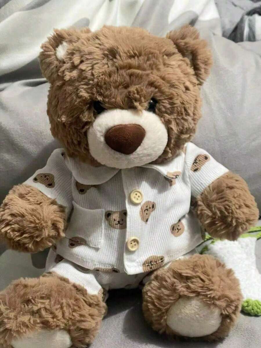 (Clothes Only) Clothing For 28cm-32cm Lapopo Dolls, Barcelona Bear Doll Clothes, Cute Plush Toy Bear Clothes With Tail Hole, Suitable For Rabbit Pajamas - Multicolor - View 1