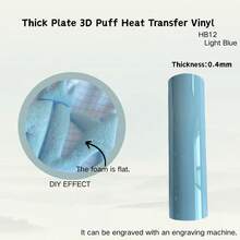 0.4mm Thick 3D Embossed Heat Transfer Vinyl - Suitable For T-Shirts, Hats, Bags, Etc. Can Be Cut With A Cutting Plotter. Not Suitable For Laser Cutting. - X - View 26