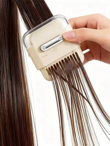 1pc Multifunctional Hair Trimmer For Women, 2-In-1 Cutting And Thinning Comb, Mini Bangs Comb, Household Hair Styling Tool - Multicolor - View 4