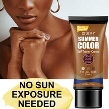 Xioimy 无日晒美黑身体油，深层滋润，不含酒精，富含维生素E，保湿不油腻，效果持久，打造古铜色光泽，适合所有肤质，夏季护肤，无日晒美黑产品 - 黃色 - 查看 1