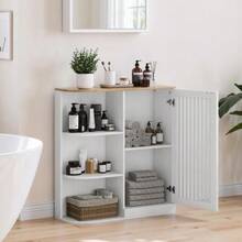 Eckschrank, Eckbadezimmerschrank com ofensor Lagerschränken, moderno Lagerschrank com Gittertüren e verstellbaren Regalen, geeignet für Badezimmer, Küche, Wohnzimmer, Abstellraum, Ecke - Branco - Ver 12