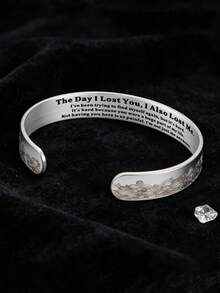 "Ngày em mất anh, em cũng đánh mất chính mình" - Vòng tay nữ bằng thép không gỉ "7mm" - Hãy dùng chiếc vòng tay này để bày tỏ cảm xúc và những suy nghĩ sâu kín nhất của bạn, làm cho tình cảm thêm bền chặt. Món quà hoàn hảo dành cho bạn trai, bạn gái, chị gái hoặc bạn thân của bạn. - Nhiều màu - Xem 2