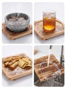 Miếng lót nồi bằng gỗ thẩm mỹ, cách nhiệt, chịu lực cao, dành cho người đam mê nấu nướng, kiểu dáng mộc mạc, trang trí nhà cửa, bảo vệ mặt bàn khỏi hư hại do nhiệt. Đồ dùng nhà bếp thiết yếu, dụng cụ cắm trại, đồ dùng làm bánh. - Màu gỗ - Xem 7