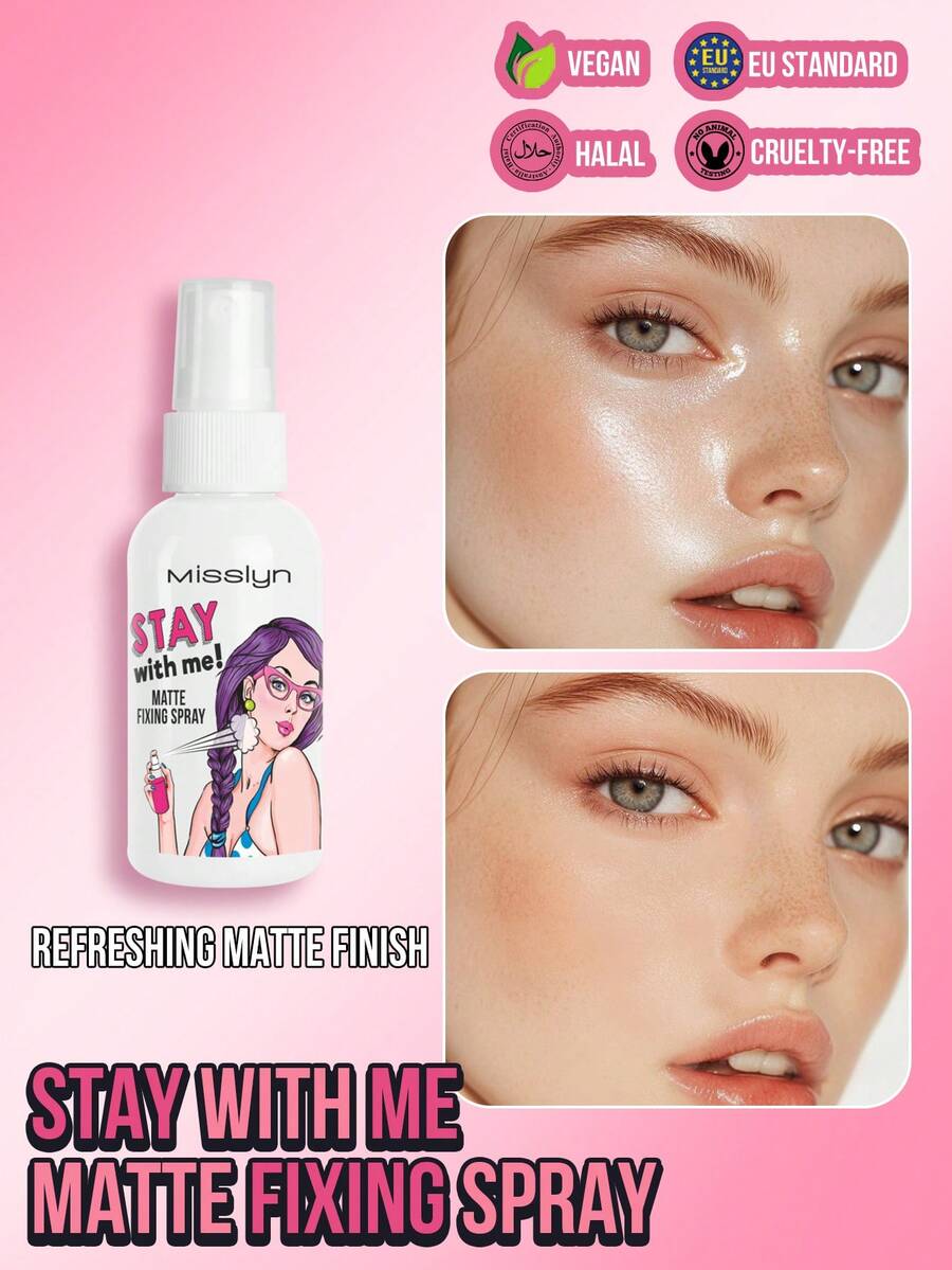 Xịt cố định lớp trang điểm lì lâu trôi MISSLYN - Mang lại lớp nền lì bền lâu, nhẹ nhàng và thoáng khí, làm tươi mát và dưỡng ẩm, không thử nghiệm trên động vật. - Trong sáng - Xem 1