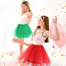 蓬蓬薄纱洛丽塔芭蕾舞裙，女士及儿童婚纱角色扮演无裙撑裙 - 白色 - 查看 8