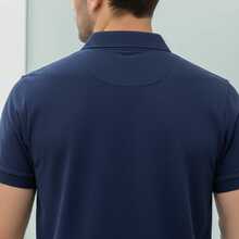 Voker Men's Premium UV Protection Polo Shirt - 藏蓝色 - 查看 3