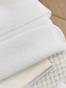 1 tấm rèm voan nhiều lớp màu trơn lãng mạn, thích hợp cho phòng khách, phòng ngủ, cửa ra vào và cửa sổ - Kiểu may túi luồn thanh treo - Rèm voan - Trang trí nhà cửa - Vách ngăn bằng vải - Rèm trang trí phòng - trắng - Xem 6