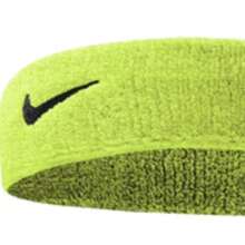 NIKE Premier Training Sport Headband - Thick, Soft, Cotton Blend, Moisture-Absolving - Fluorescent Green - View 2