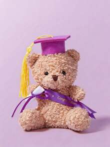 POKOJA LAND Black Plush Stuffed Teddy Bear Doll Mini Graduation Bear With Graduation Cap Doll Class 2025 Graduation Stuffed Bear Loose Graduation Bear Cap And Congratulatory Belt Are Favorite Decorations For Graduation Gift,Graduation,Plushies,Kids Toys - Multicolor - View 4