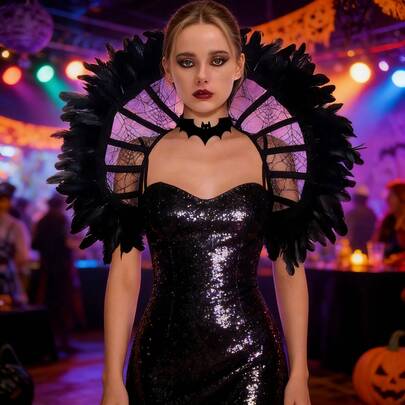 蕾丝披肩，万圣节服装配饰，化装舞会服装