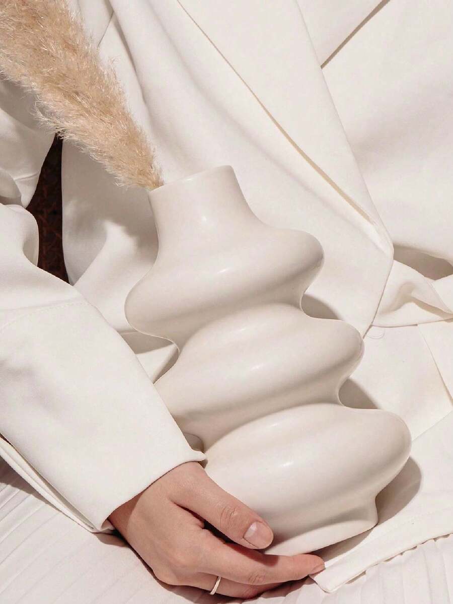 1件现代简约分层花瓶，几何雕塑花瓶，波西米亚风格装饰花瓶，适用于家居客厅、卧室、门厅，中性美学桌面花瓶，侘寂风格装饰花瓶，简约家居装饰，适合干花和芦苇草艺术花瓶 - 多色 - 查看 1