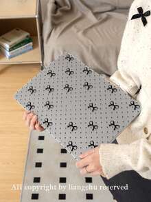 This Is A One-Piece, Black, Frosted Transparent Laptop Case With A Bow And Heart Pattern. It's Lightweight, Shockproof, And Compatible With MacBook Air 13-Inch/15-Inch And 14-Inch Pro M2 And M3 Chipsets. Combining Fingerprint Resistance, Shock Protection, And Heat Dissipation, It's The Perfect Gift For Holidays And Special Occasions. - View 8