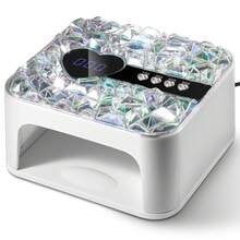 LIMEGIRL Sparkling Rhinestones UV LED Nail Lamp With 4 Timers & LCD Display, Professional Gel Nail Dryer For Salon & Home Use, Removable Base Manicure Light, Ideal Gift For Women & Girls - View 9