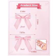 10 túi quà bằng nhựa trong suốt có nơ ruy băng, kích thước khoảng 15x13x7cm (5.9x5.1x2.8in), có thể tái sử dụng, thích hợp cho đám cưới, sinh nhật, tiệc mừng em bé, quà cưới, quà tặng cho cô dâu, trang trí bánh kem, đóng gói, trang trí tiệc. - Màu Hồng baby - Xem 11