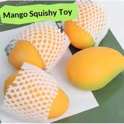 1pc 2026 New Mango Squeeze Toy, Stress Relief Squishy Toy, Slow Rebound Squeeze Toy, Perfect Gift For Holiday, Birthday, Interesting Gift