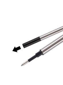 5 ruột bút bi mực xanh dương, ruột bút bi kim loại màu đen/xanh dương/đỏ, thích hợp cho văn phòng, nhà, trường học và nhiều nơi khác, ngòi 0.7mm tương thích với hầu hết các loại bút bi có thể thay ruột. - Ruột bút bi kim loại - Xem 5