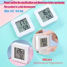 1pc/2pcs/3pcs Mini LCD Digital Thermometer Hygrometer, Indoor Temperature Meter Electronic Temperature Humidity Gauge Temperature Monitor (Celsius Only) - 白色 - 查看 3