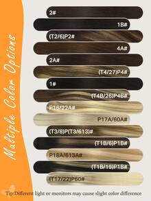 DOORES 4片装夹式接发片，直发，100%真人发，天然原生发，双层缝制，隐形柔软迷你发片，适合头发稀疏的男女日常佩戴，3分钟快速佩戴，无缝夹式接发片 - S4/27/4 - 查看 10