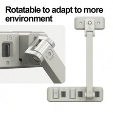 1pc Window Safety Lock, Sliding & Casement Window Stopper, Anti-Fall Security Lock For High-Rise Buildings, No-Drill Window Restrictor, Easy Installation, Anti-Opening Latch - Grey - View 10