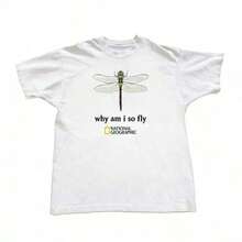 High-Quality[New Products Arrive With Great Power] National Geographic  With Dragonfly Graphic Tee Unisex T-Shirts For Summer Outings - 黑色 - 查看 9