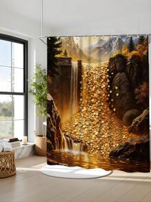 Bộ phụ kiện phòng tắm chống thấm nước họa tiết đồng xu 1/4 lớp, bao gồm rèm tắm, thảm chống trượt, bọc nắp bồn cầu, thích hợp cho gia đình và văn phòng, mang lại sự giàu có, thư giãn tĩnh lặng, chất liệu polyester dày dặn, in kỹ thuật số, có thể giặt, sử dụng được cả bốn mùa, phiên bản giới hạn dịp lễ. - A - Xem 9