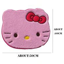 SANRIO 1 tấm thảm chùi chân hình mặt mèo siêu lớn 50-60cm, thảm sợi nhỏ siêu thấm hút cho phòng tắm, phòng ngủ, lối vào, có thể giặt máy (Lưu ý: Do ánh sáng, màu sắc của sản phẩm có thể hơi khác so với ảnh, người cầu toàn vui lòng không mua) - kt - Xem 6