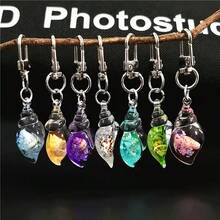 5 móc khóa hình vỏ sò dễ thương phát sáng trong bóng tối (màu ngẫu nhiên, mỗi màu 1 chiếc), thích hợp làm mặt dây chuyền trang trí hoặc quà tặng ngày lễ/sinh nhật. - Móc khóa hình vỏ sò - Xem 1