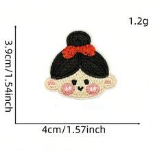 1 miếng vá vải thêu vi tính kiểu Hàn Quốc tự dán nhiệt, hình hoạt hình mini, có thể ủi. - Miếng vá vải hình nhân vật hoạt hình - Xem 19