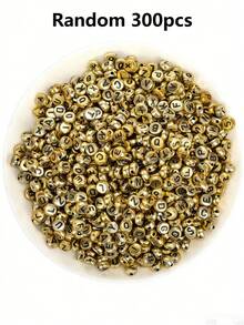 600/300/150颗鲜艳亚克力字母珠，4x7毫米扁平圆形字母吊坠，适用于DIY珠宝、手链、项链和工艺品 - 彩色 - 查看 49