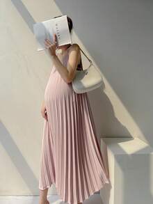 时尚性感孕妇长款无袖薄款印花露背吊带裙 - 彩色 - 查看 3