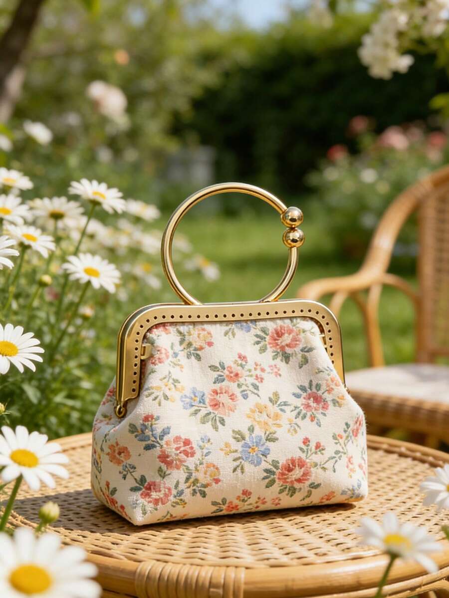 Armação de Bolsa Vintage de Metal com Alça, Alça Suave em Formato de O, Armação de Porta-Moedas Retrô para Projetos de Costura DIY, Ideal para Confecção de Clutches, Carteiras e Bolsas, Adequado para Entusiastas de DIY, Artesãos, Costureiras e Presenteadores, Perfeito para Projetos de Bolsas Feitas à Mão, Oficinas de Artesanato e Presentes Personalizados, Material de Liga Durável, Ferragens Versáteis de Bolsa para Criação de Bolsas Personalizadas - Multicolorido - Visão 1