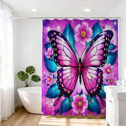 1 chiếc rèm tắm họa tiết cỏ bốn lá màu nước rực rỡ cho phòng tắm, rèm tắm họa tiết cỏ bốn lá trừu tượng hiện đại kèm móc treo, vải chống thấm nước, có thể giặt được, bộ rèm tắm in hình lá cây phong cách Boho cho bồn tắm và vòi sen, thiết kế lá cỏ bốn lá nhiều màu sắc sống động, phụ kiện phòng tắm họa tiết hoa thẩm mỹ cho spa, khách sạn, nhà ở, trang trí phòng tắm, không cần lớp lót.