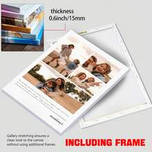 1 Stück personalisiertes Fotocollagen-Poster für Mutter, personalisiertes Muttertagsgeschenk, Geburtstagsgeschenk, Weihnachtsgeschenk für Mutter, personalisierte bedruckte Wandkunst für Mutter, Muttertagsgeschenk, Geschenk mit Rahmen - Verschiedenfarbig - Übersicht 5