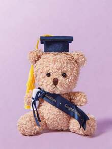 POKOJA LAND Black Plush Stuffed Teddy Bear Doll Mini Graduation Bear With Graduation Cap Doll Class 2025 Graduation Stuffed Bear Loose Graduation Bear Cap And Congratulatory Belt Are Favorite Decorations For Graduation Gift,Graduation,Plushies,Kids Toys - Multicolor - View 3