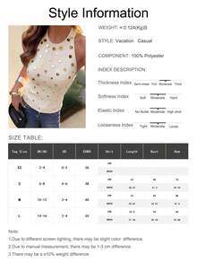 Áo hai dây dệt kim đính sequin vàng gợi cảm dành cho nữ, áo tank top không tay ôm sát, thích hợp mặc nhiều lớp vào mùa hè. - Màu trắng sữa - Xem 5