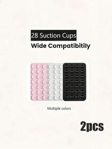 1 pieza Soporte de teléfono con 28 ventosas de silicona - Adecuado para selfies y grabación de vídeo, fuerte adherencia, compatible con iPhone y teléfonos Android - Soporte de silicona pegajoso, adecuado para uso de maquillaje, ideal para grabación de vídeo y fotografía, también un suministro de aprendizaje y un elemento esencial para volver a la escuela - Multicolor - Ver 16