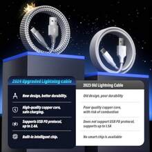 Car Carplay for  17/16/15 Charger Cord 2Pack [3FT+6FT] Charging CordUSB A to USB C Charging Cable for CarPlay USBC Cord for iPad Pro 12.9/11 Air 5th/4th Gen - Ver 3