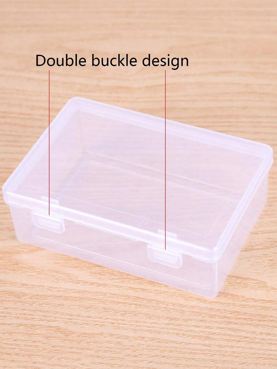 1 Set Minimalist Transparent Plastic Multifunctional Desktop Storage Box - Clear - View 1