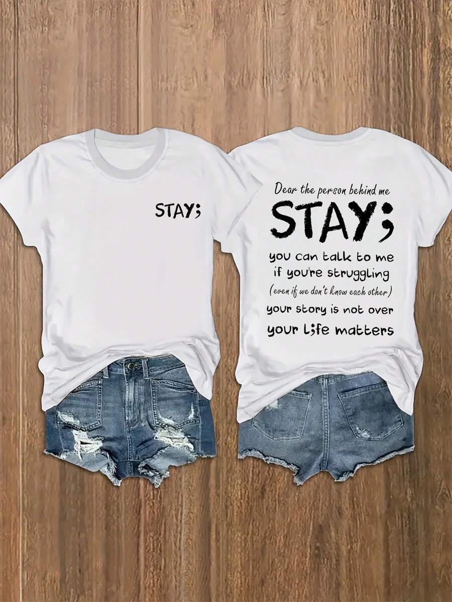 Summer Women'S Front And Back STAY Printed Short-Sleeve T-Shirt, Made From Comfortable And Breathable Fabric, Perfect For Casual Sports Style, Suitable For Spring And Summer. Loose Fit Benito Bowl,Big Game, Football Fast Delivery Women'S Casual And Stylish Short-Sleeved Printed Shirt/T-Shirt, Breathable, Suitable For Outdoor Sports, Everyday Wear, Birthday Gifts, Christmas Gifts, Halloween Gifts, Or As A Commemorative Shirt For Friends Or Loved Ones. Also Suitable As A Pullover - trắng - Xem 1