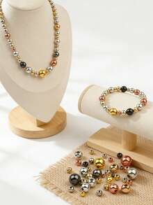 100-1000颗亚克力光滑圆珠,CCB散珠,DIY首饰制作材料,适用于项链、手链、耳环、手工串珠 - diy - 查看 5