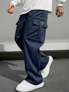Men's Outdoor Stretch Multi-Pocket Work Pants - Drawstring Waist, Multi-Pocket Design, Suitable For Hiking And Daily Comfort, Durable And Comfortable Wear, Outdoor Pants | Casual Sports Pants, Multiple Colors Available, Suitable For Daily Wear And Casual Outings, Perfect Gift For Boyfriend And Father - Navy Blue - View 4